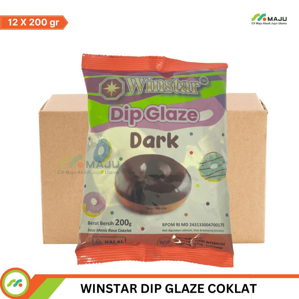 

WINSTAR DIP GLAZE DARK COKLAT ECO 12X200GR