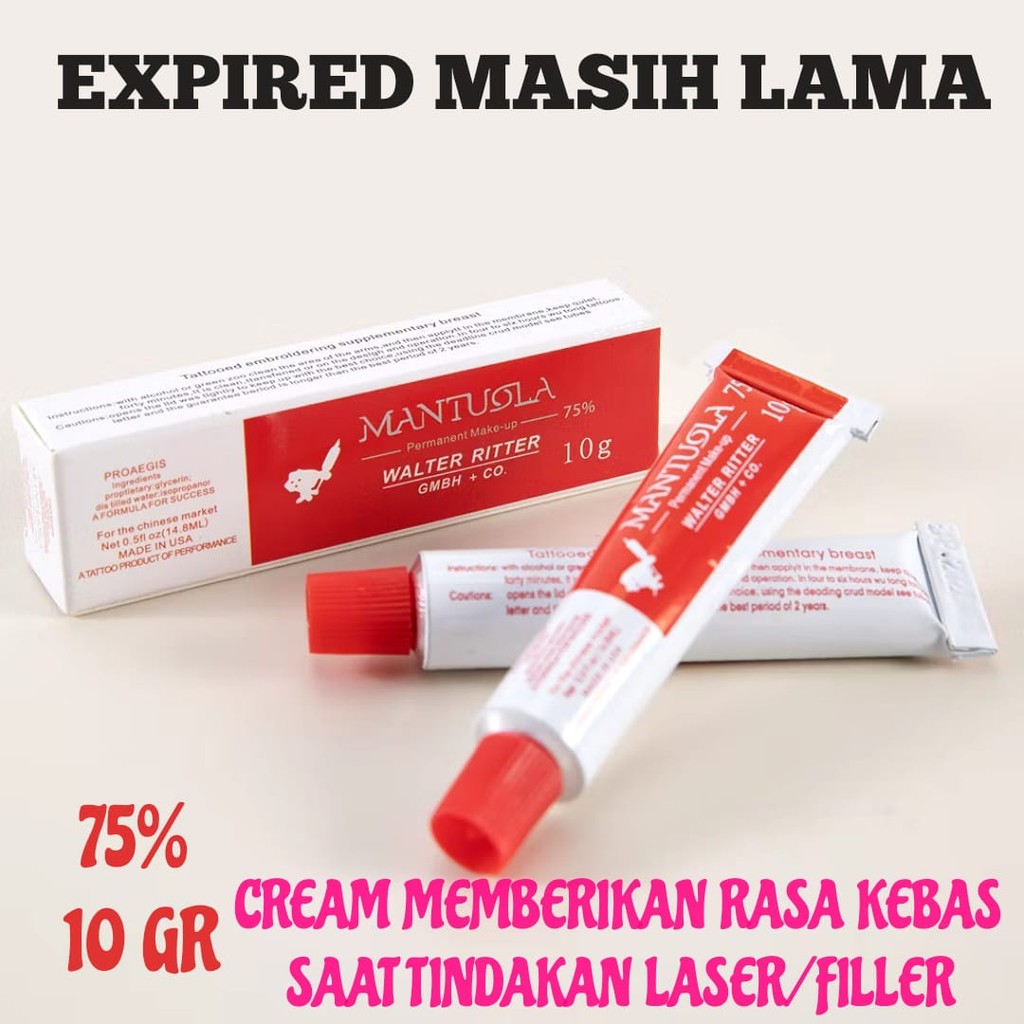 NEW STRONG PROASEGIS MANTUOLA 75% ORIGINAL ANASTESI CREAM PINK SULAM ALIS/BIBIR TATTO TAHAN LAMA