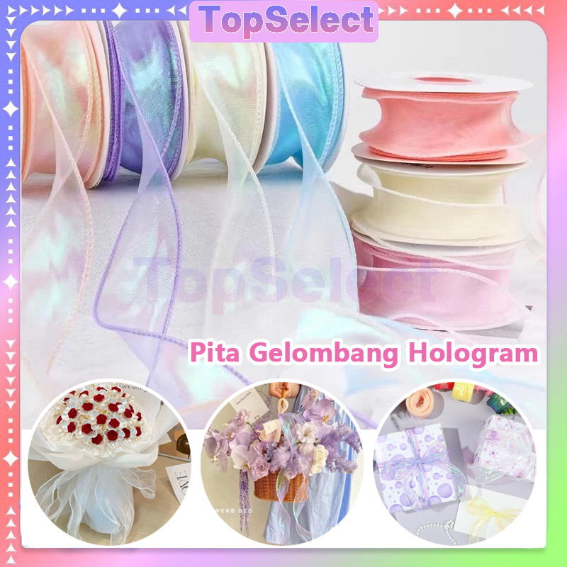 

Pita Hologram Pita Korea Gelombang Ribbon Fishtail Pita
