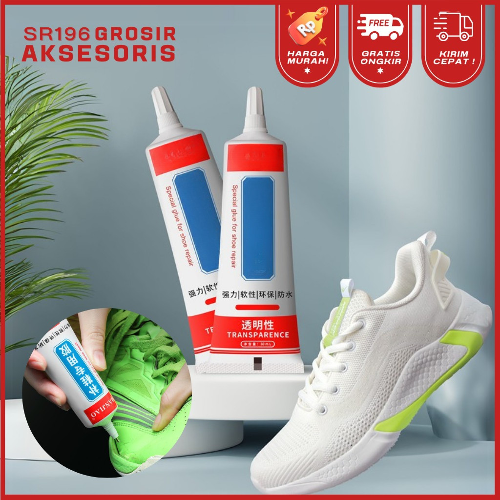 Lem Sepatu Super Kuat AntI Air 60ml Lem Perekat Sepatu Transparan / Lem Perbaiki Sol Sepatu
