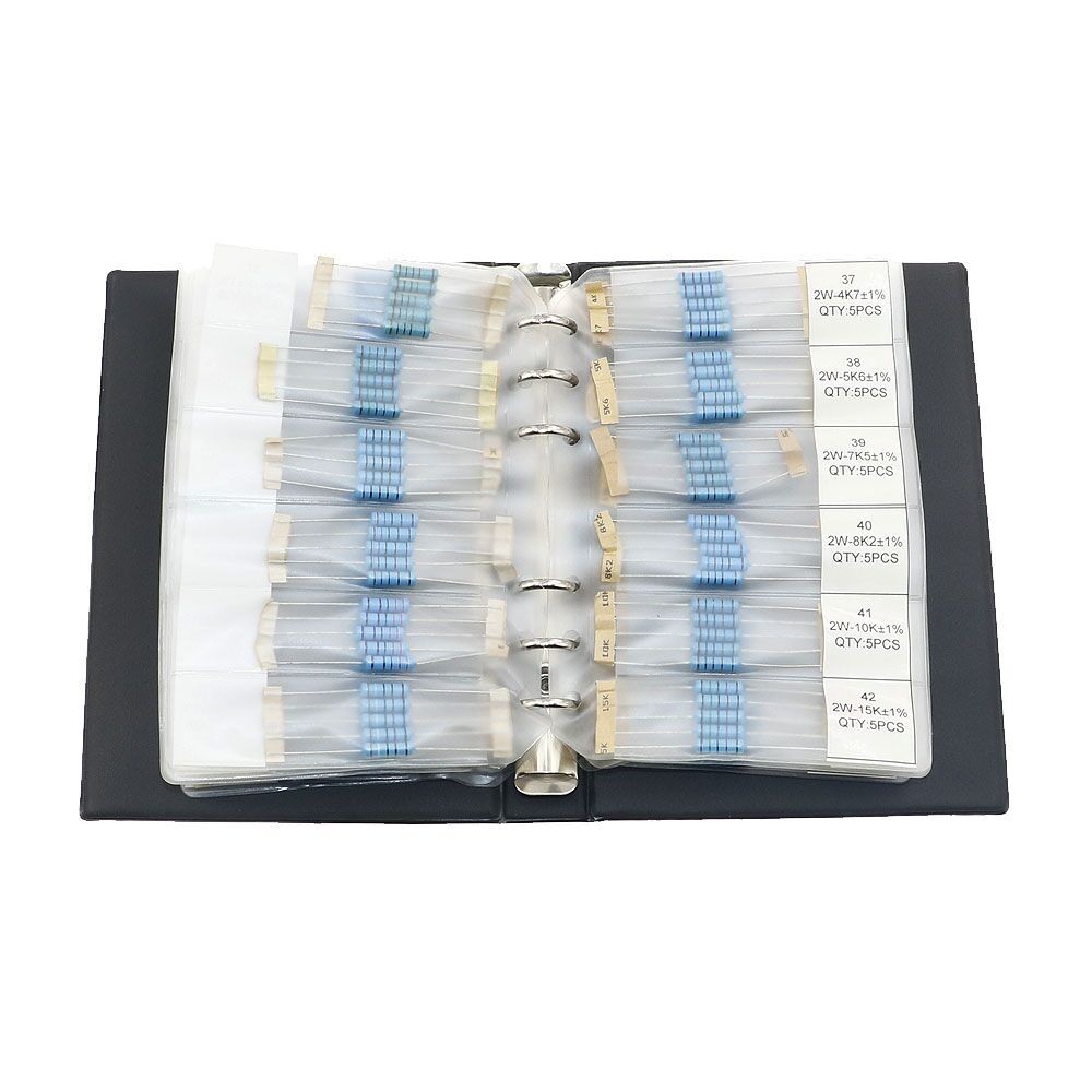 

300pcs 60Value 2W DIP Metal Film Resistors Sample Book 0.1R-820K Assorted kit set Each 5pcs