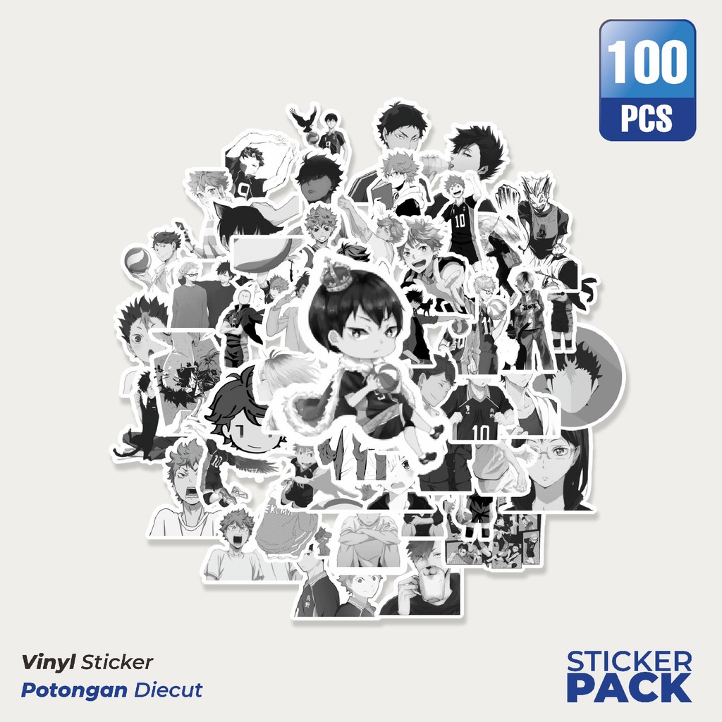 

Stiker Vinyl Stiker Anime Haikyuu!! Waterproof Aesthetic- Untuk Laptop, Motor, dan Helm - Paper Stationery Pack