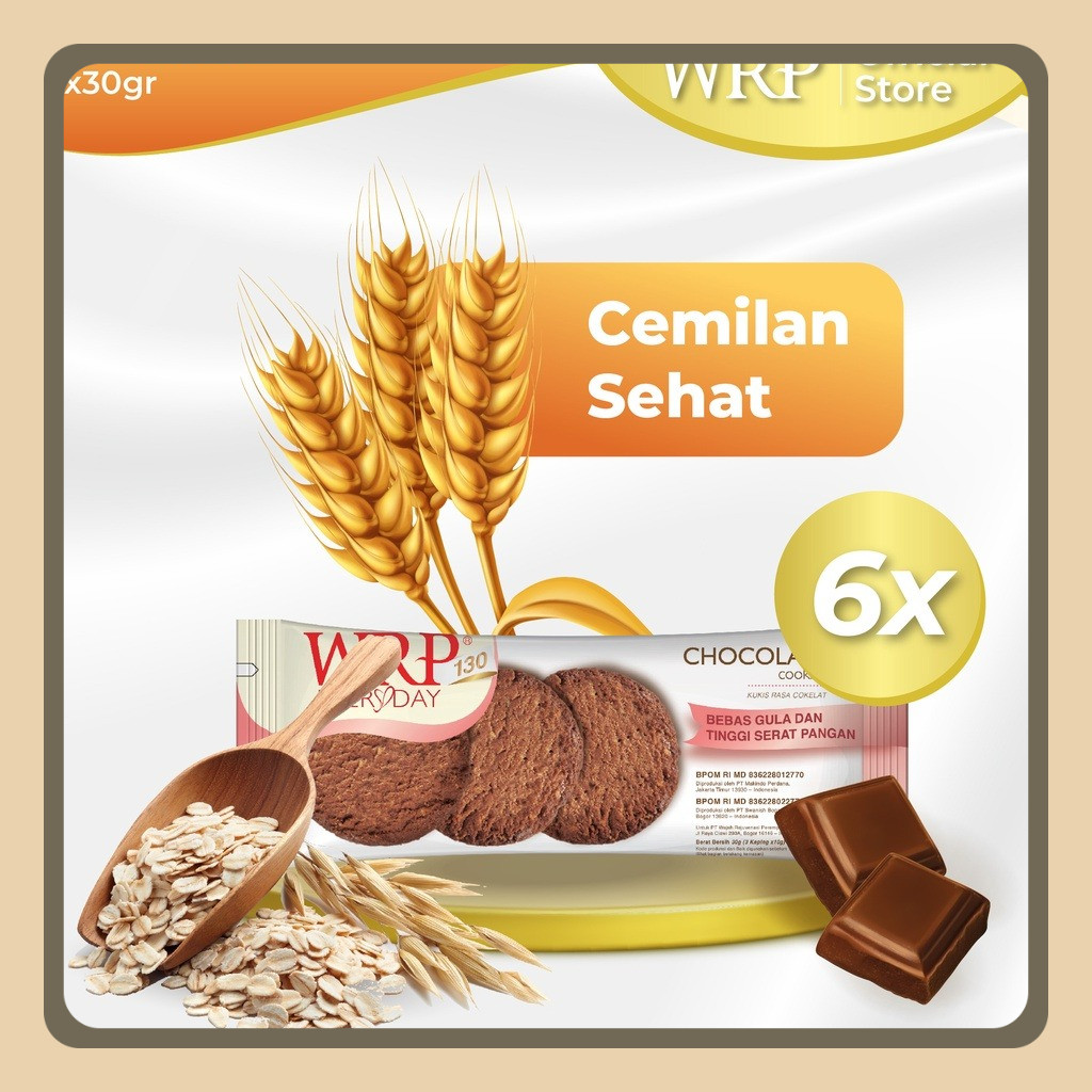 

WRP Chocolate Cookies 30g (Bundle 6) - Camilan Diet