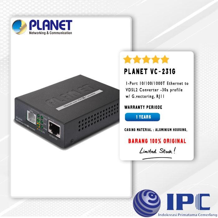 PLANET VC-231G Ethernet to VDSL2 -30a profile w/ G.vectoring, RJ11