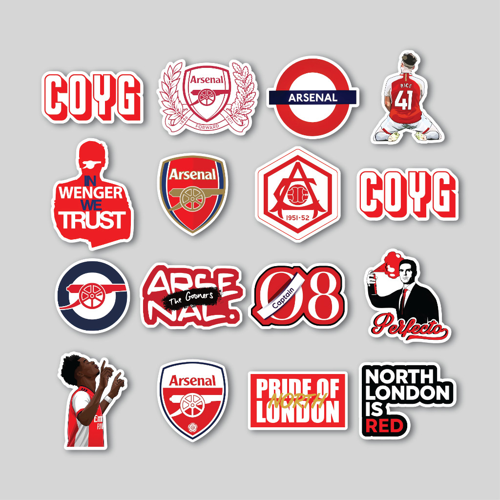 

Sticker Pack Arsenal | Sticker Tumbler | Stiker Laptop Koper Helm