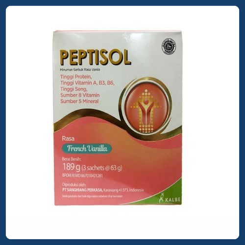 

Peptisol Rasa French Vanilla 63 Gram Box 3 Sachet (189 Gram)