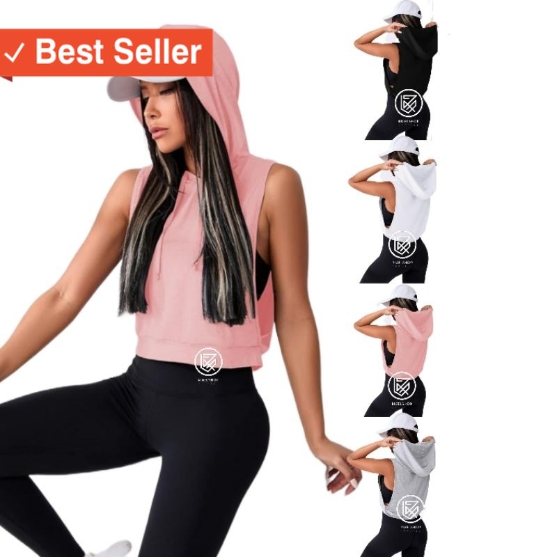Baju Sport Wanita Muslimah / Crop Top Olahraga Wanita Tanpa Lengan Outher Olahraga Wanita Atasan Ola