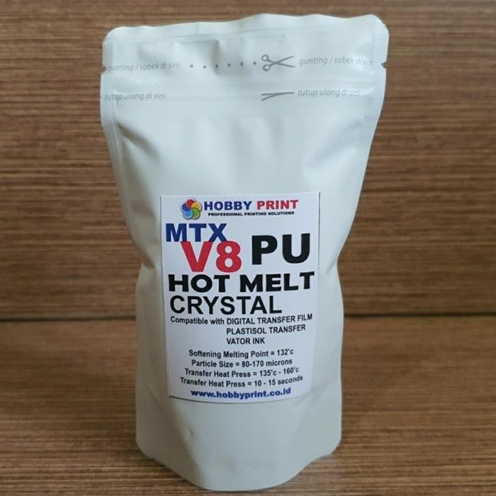 

500gr PU Hot Melt Crystal Adhesive Powder Sablon DTF Film Plastisol