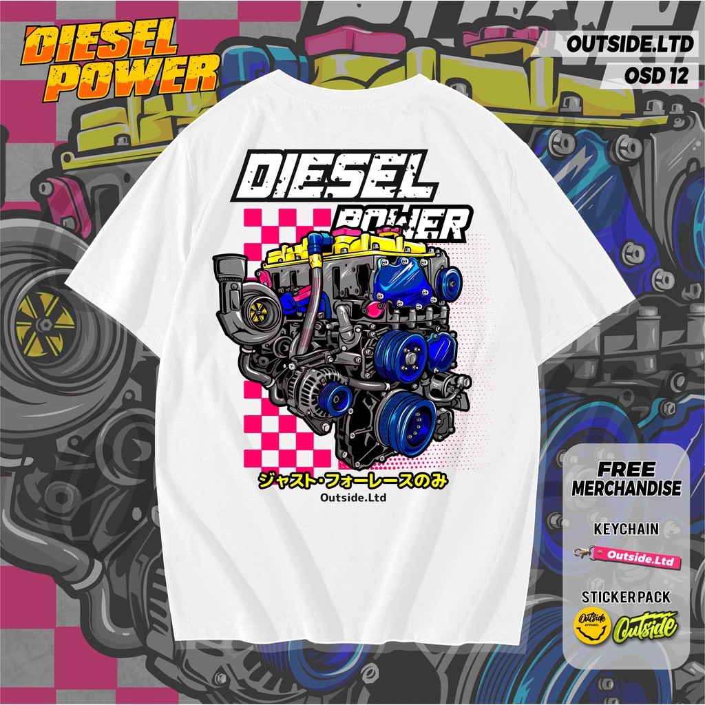 KAOS DIESEL POWER OUTSIDE TSHIRT MOBIL KAOS DIESEL CUMI CUMI DIESEL WAR