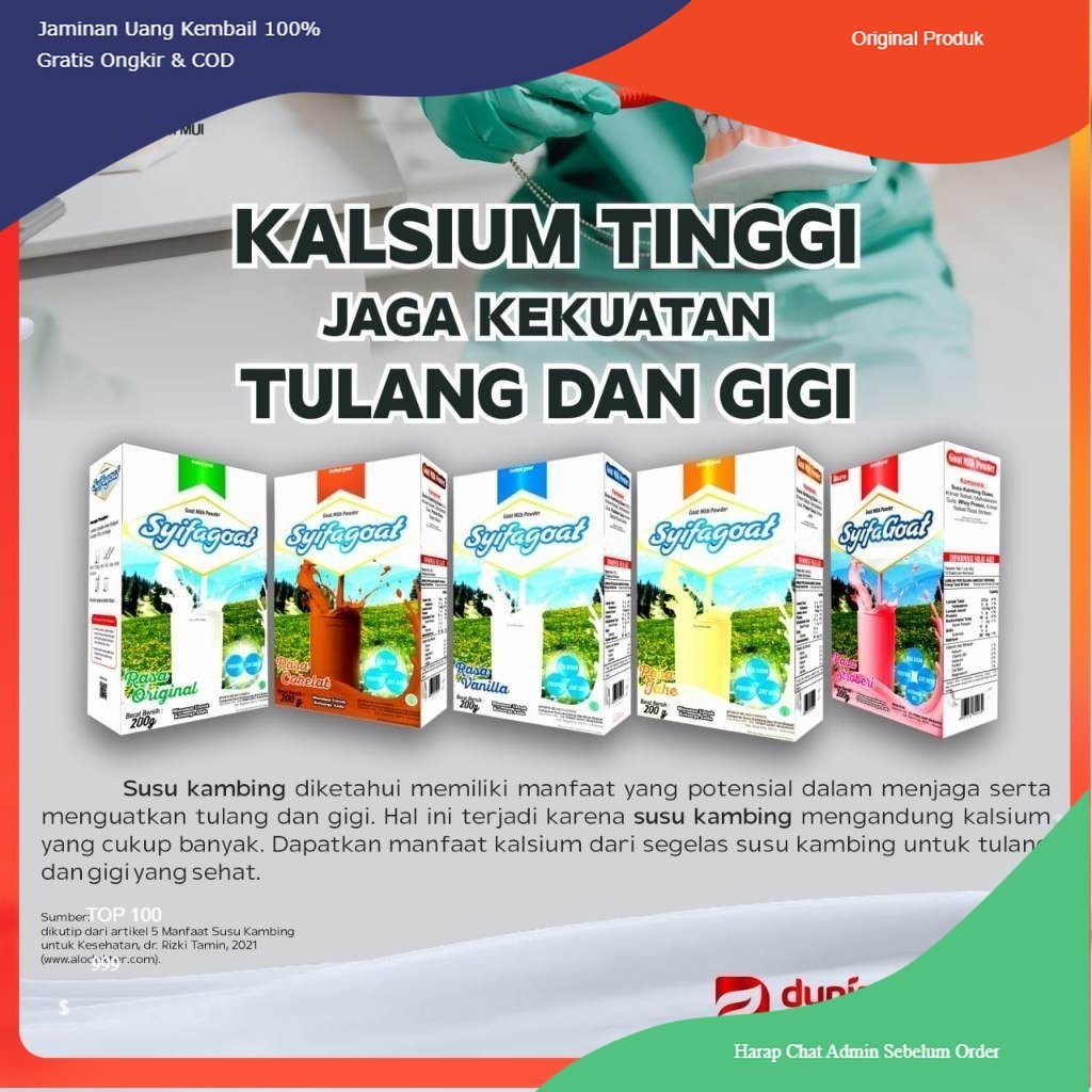

Susu syifagoat Kalsium Tinggi Solusi Sendi, Tulang, Dan Gigi Salatiga Herbal Forles
