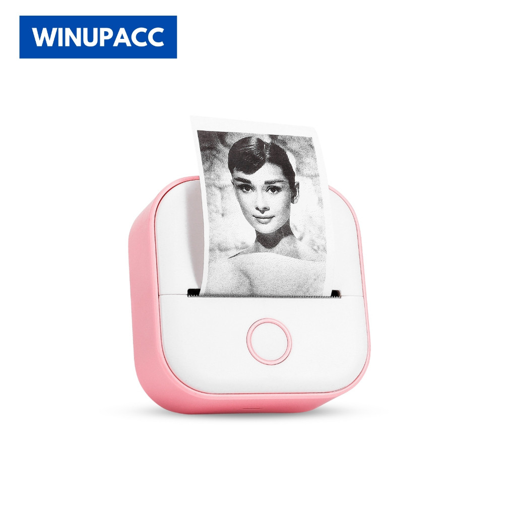 WINUP Wireless Mini Printer Bluetooth Tanpa Tinta - Printer Foto Instan & Cetak Stiker Portable
