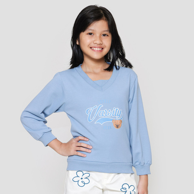 Nevada Varsity Boxy Sweater Anak Perempuan 122374477