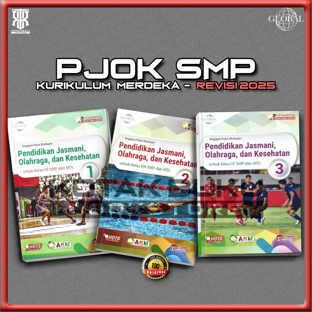 AT Buku PJOK Kelas 7 8 9 SMP Kurikulum Merdeka / PJOK SMPl / Tiga Serangkai / Revisi
