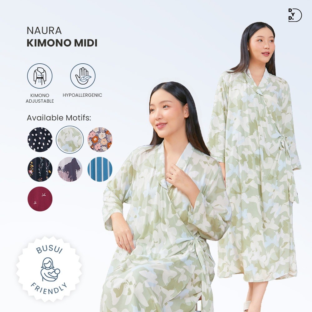 INVOICE | DYD LABEL Dress Kimono Naura Midi Daster Busui dan Lahiran Friendly Bahan Rayon Size Jumbo