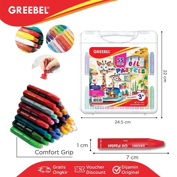 

Promo GREEBEL Crayon Krayon KIDS OIL PASTEL 55 Warna (KOP 55C) / Krayon Oil Pastel / Mewarnai / Menggambar / Crayon Sekolah / Stationery - 55 warna Terlaris