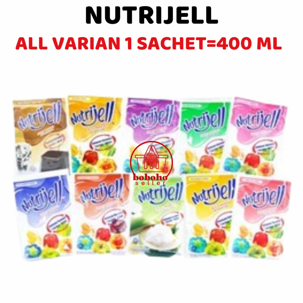

Nutrijell ekonomis Jelly Powder Nutrijel kemasan ekonomis 400ml varian rasa buah