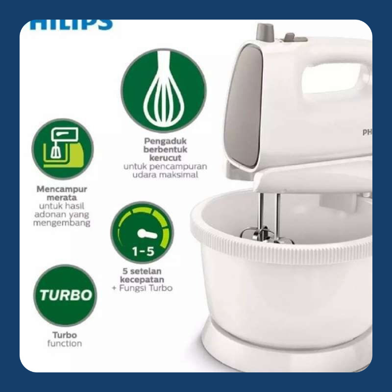 mixer philips hr 1538 - stand mixer - mikser pencampur adonan - mixer kue - mikser philips - 2 liter