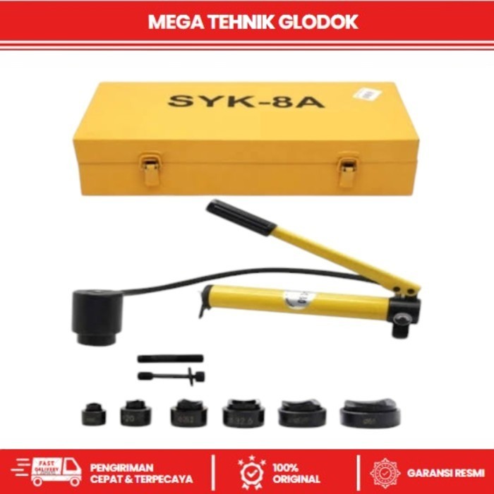

SYK-8A 3.2mm 16-51mm Hydraulic Hole Punch BARTON Punching Hidrolik