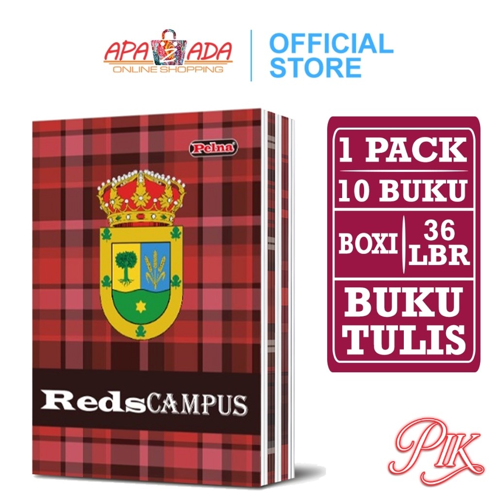 

Buku Tulis Boxy Reds Campus 36 Lembar Murah [1 Pack - 10 Pcs Buku] / Buku Tulis Sekolah