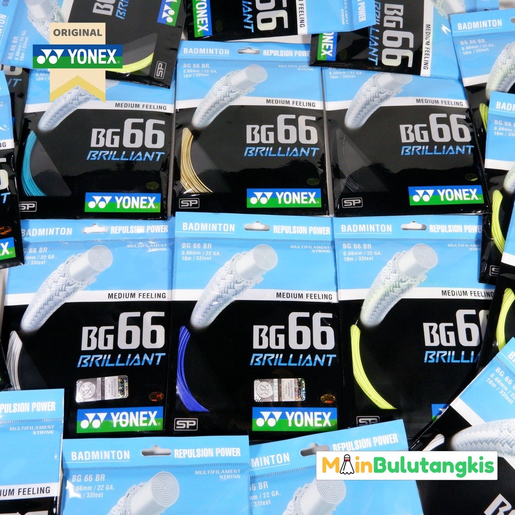 Senar Raket Badminton / Senar Yonex BG 66 / BG 66 Brilliant Original CO