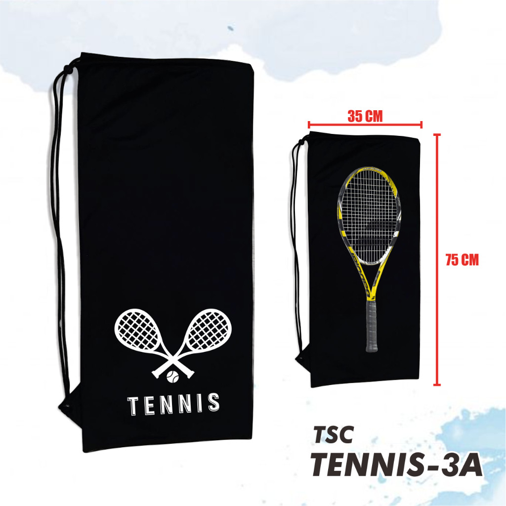 Tas raket tenis tas kain raket tenis lapangan tas serut raket tenis ransel raket tenis stringbag ten