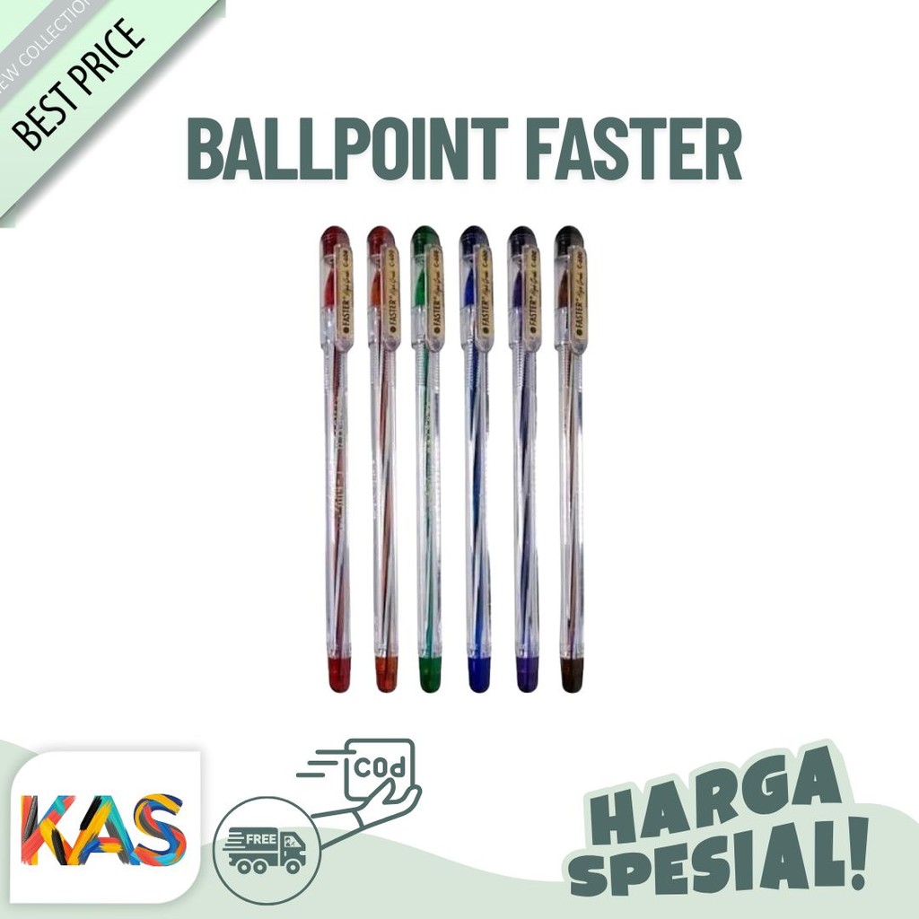 

Pulpen/Ballpoint Faster C-600 Queen Warna Hitam