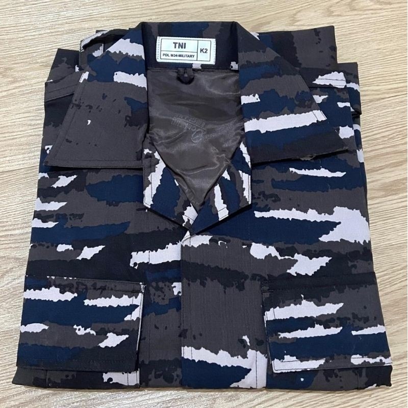 1 Stel PDL Layar Kri Khas Matra TNI AL, PDL Kri Baloteli Premium Furing & Velbet Premium Full Perker