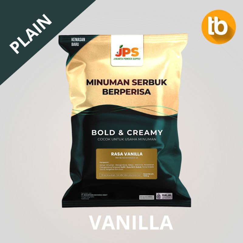 

NEW JPS Powder Bubuk Minuman Serbuk Instan Rasa Vanilla Original Plain Tanpa Gula 1Kg PREMIUM