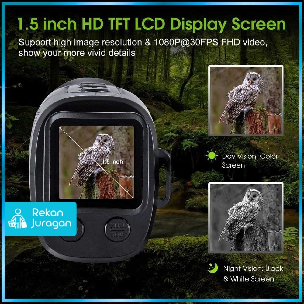 APEXEL Teropong Monokular Digital 1.5 Inch Night Vision - APL-NV007