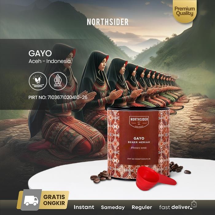 

Northsider Kopi arabika Gayo Wine Natural Coffee - 100g, Biji Kopi