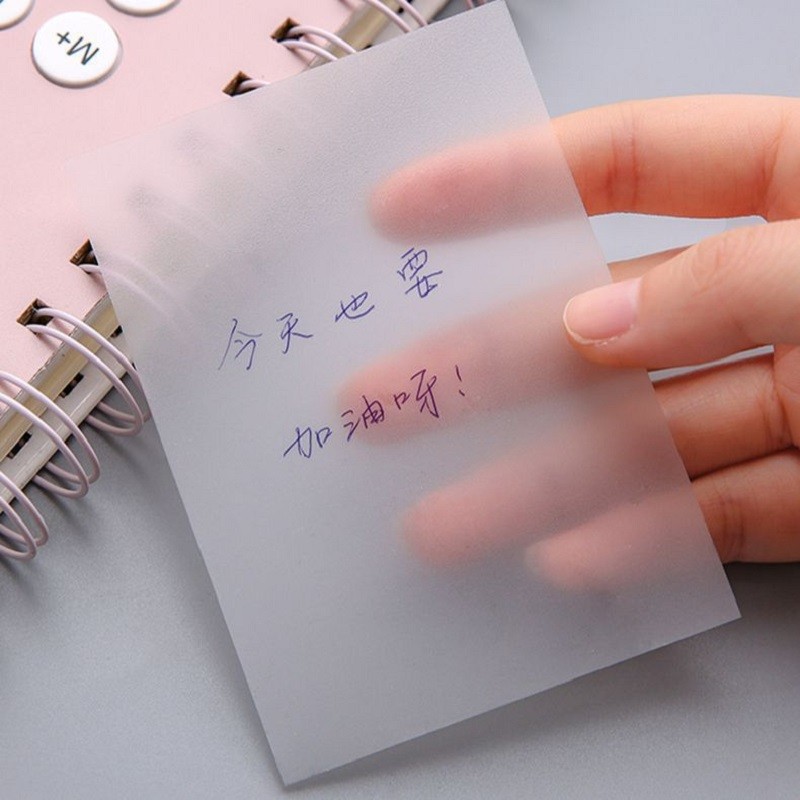 

Transparent 50pcs S M L Size Memo Pad Bookmark Marker Memo Sticker Paper Office School Supplies