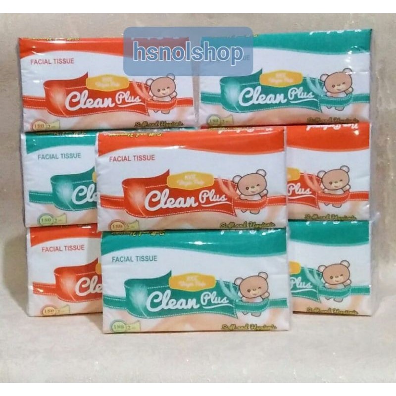 Tissue Clean Plus 180 sheets 8 pack / Tissue Facial Clean Plus 180 sheetsCO