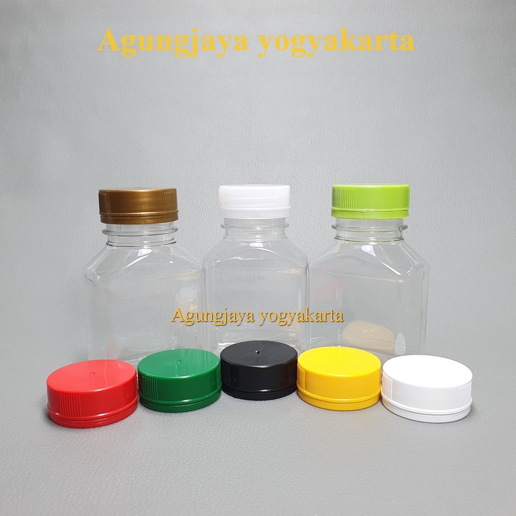 Botol Plastik 150 ml SQ Kotak Natural / Botol Plastik /  Botol Obat / Botol Kapsul / Botol Obat Koso