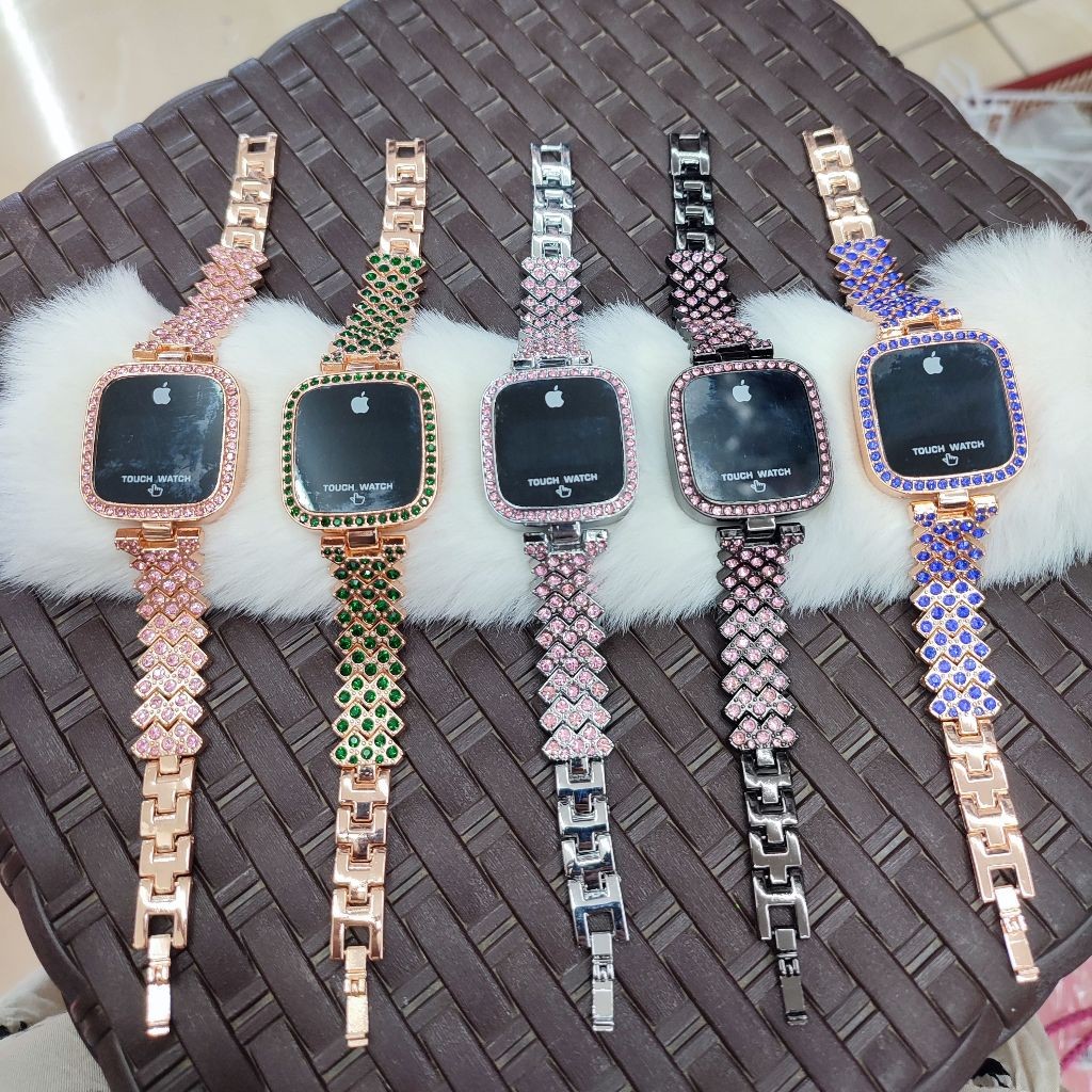 BJY0035 Jam Tangan Wanita Korea Rantai Murah Digital Touch Watch Cewek / Jam Tangan Led Petak Mewah