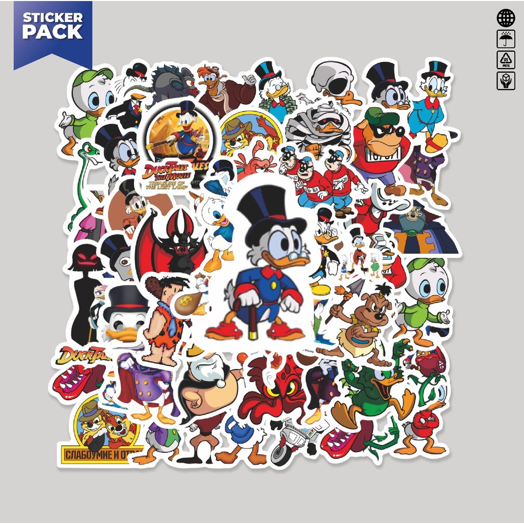 

[100PCS]Stiker Pack Sticker Kartun Ducktales (Petualangan Bebek) Sticker Aesthetic Vinyl Anti Air Dekorasi Sticker Laptop Buku Journal Koper Helm Casing HP Gitar Helm Skateboard