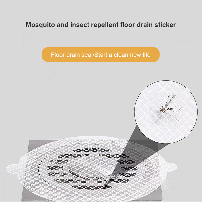 Sink Filter Anti Clogging Floor Drain Sticker Insect Proof Bathroom Floor Drain Sticker