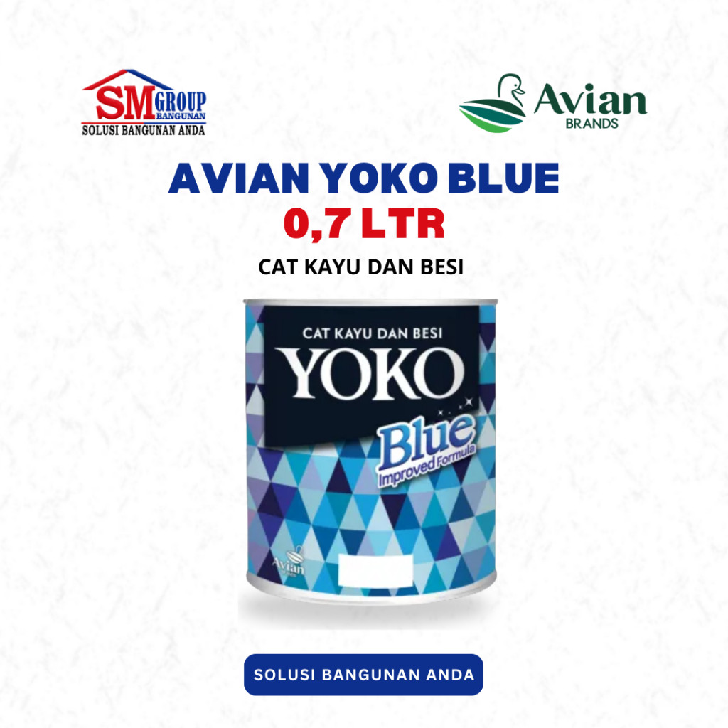 AVIAN Yoko Blue Cat Kayu dan Besi Ekonomis | Cat Kayu dan Besi Berkualitas Harga Terjangkau