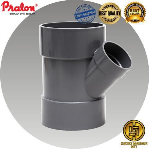 Tee Y Branch D 4" x 2" 4x2 inch PRALON PVC Tee Y 45 derajat T way TY Branch 4"x2" 4 x 2 inch dem dim