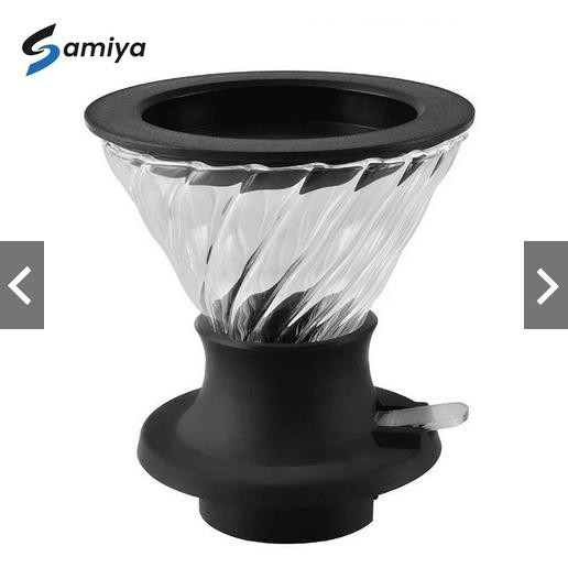 Immersion dripper switch glass v60 / saringan saklar coffee - immersion dripper