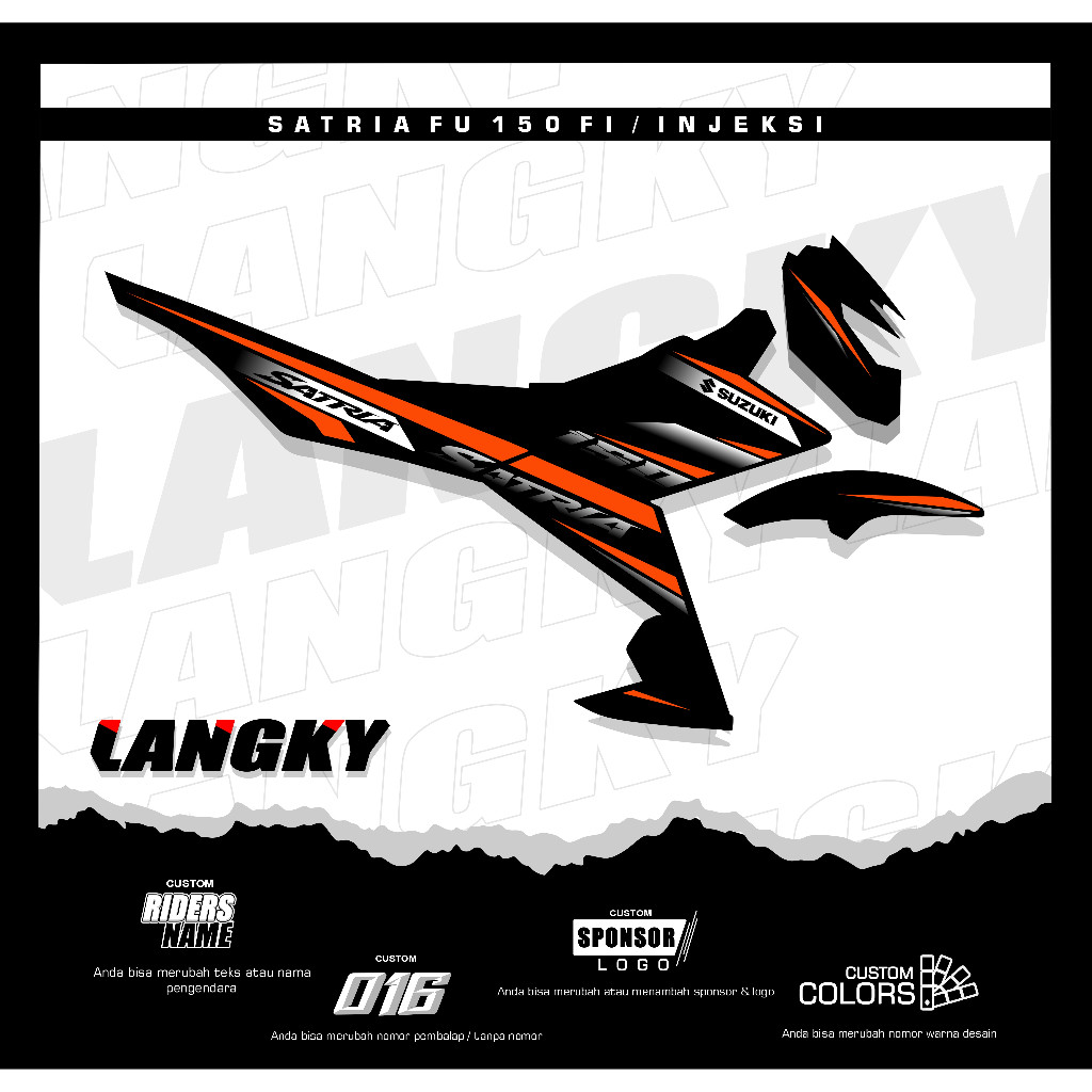 Striping/Stiker Satria FU Injeksi - Variasi Raider 150