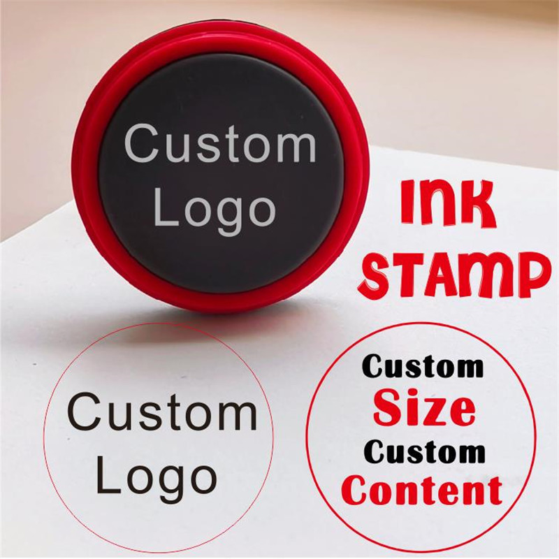 

Personalized Logo and Text Self inking Stamp custom your own design company lgog Customized Photosensitive Seal ink Stamp