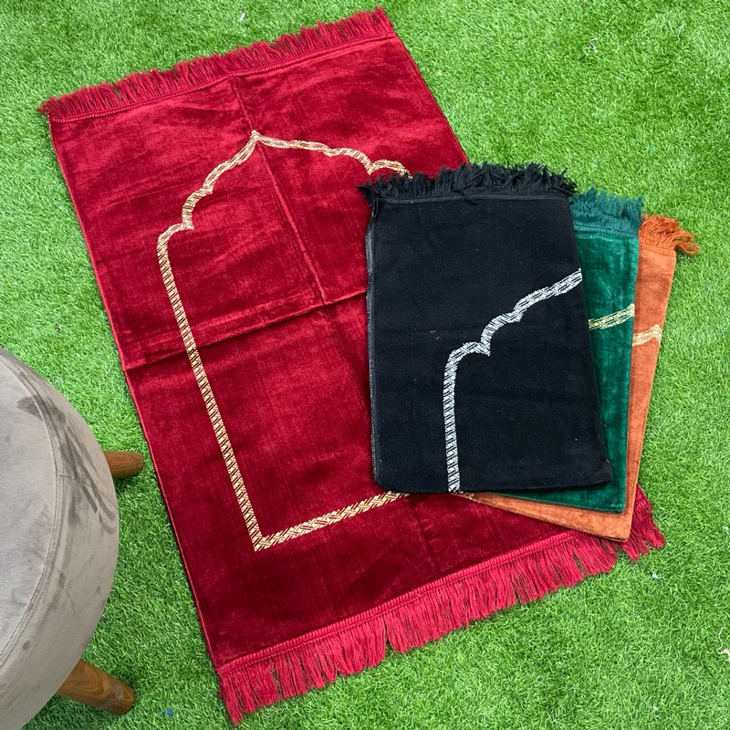 SAJADAH TURKEY POLOS BESAR UKURAN DEWASA 70X110 CM