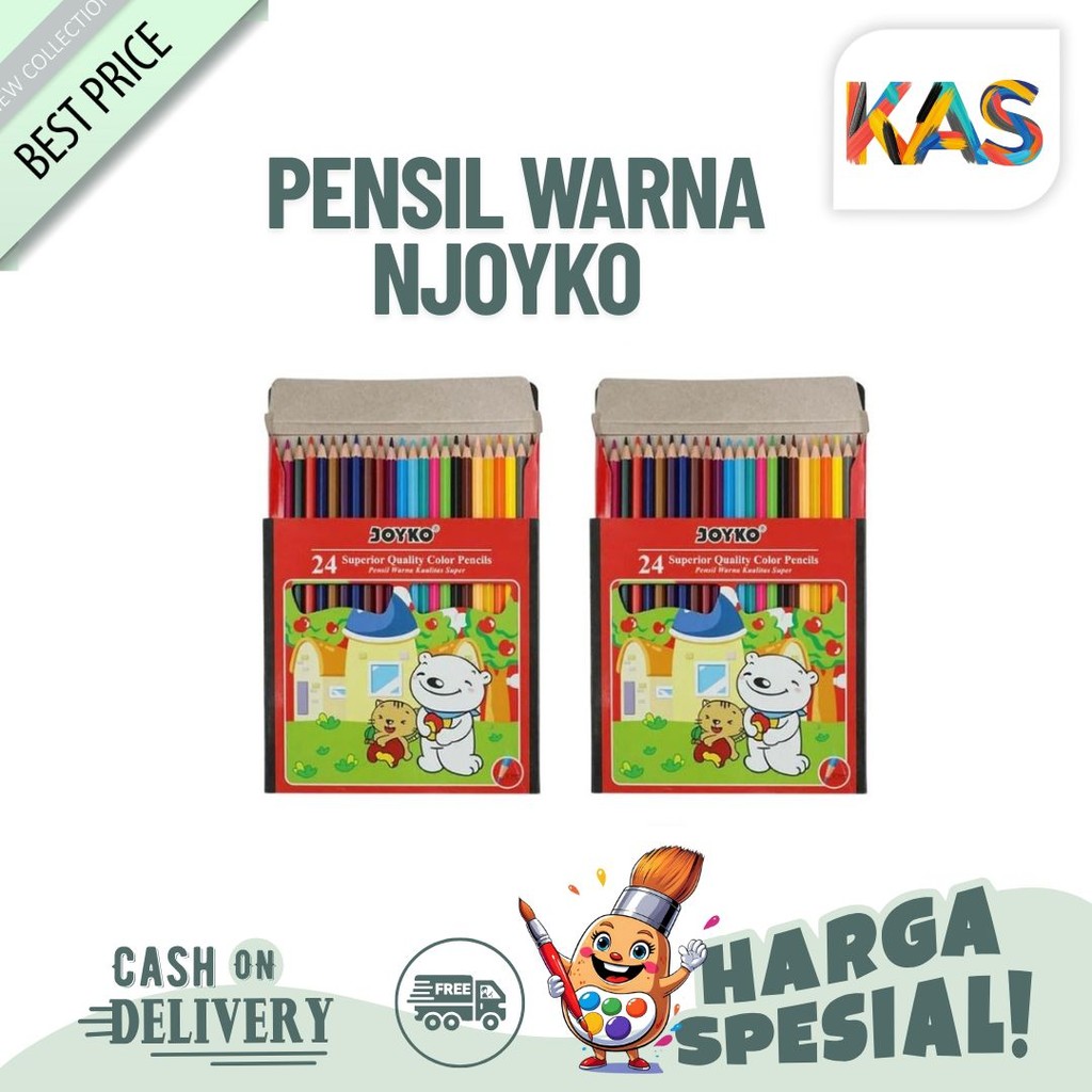 

Pensil Warna Joyko CP - 101 24 Warna Colour Pencil 24 Colour
