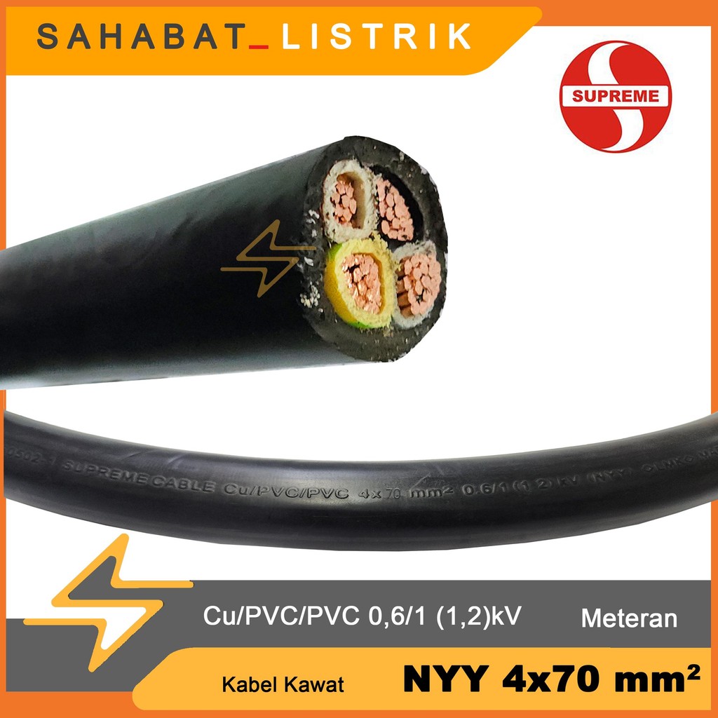 KABEL SUPREME NYY 4X70mm KABEL TUFUR HARGA PER METER