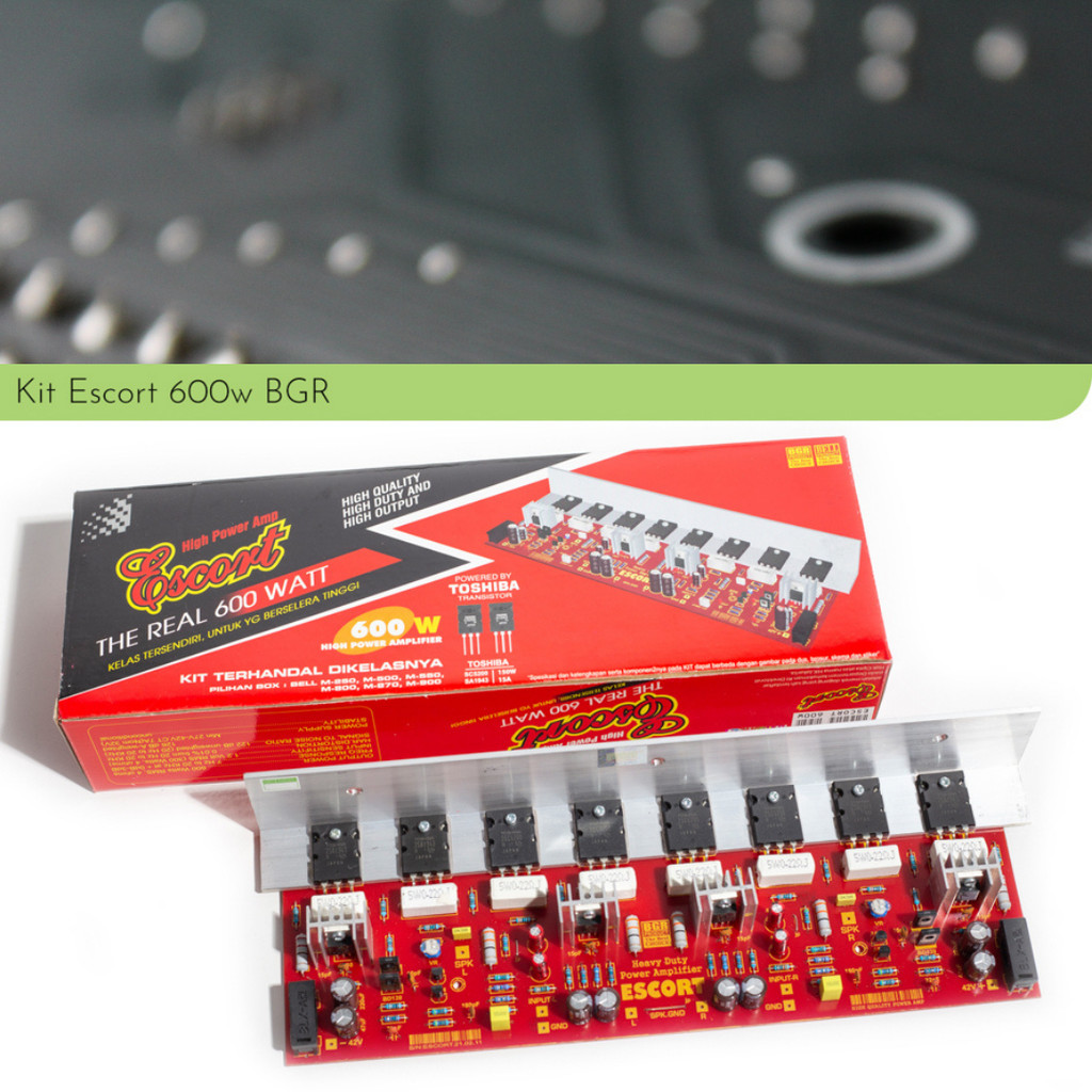Kit Rakitan Power Amplifier Stereo Escort  600w 600 watt dengan Transistor Toshiba  by BGR BELL