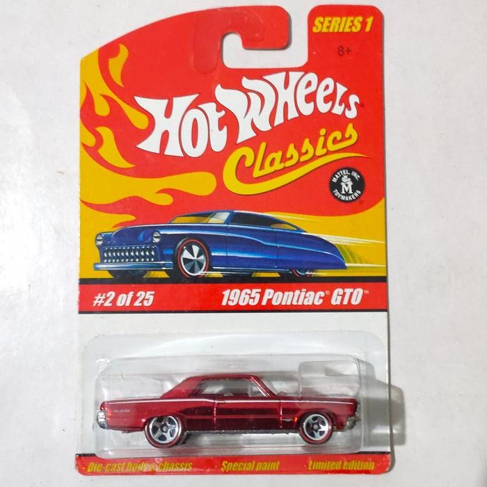 Hot Wheels HW 1965 65 Pontiac GTO merah 2005 Classics Series red line