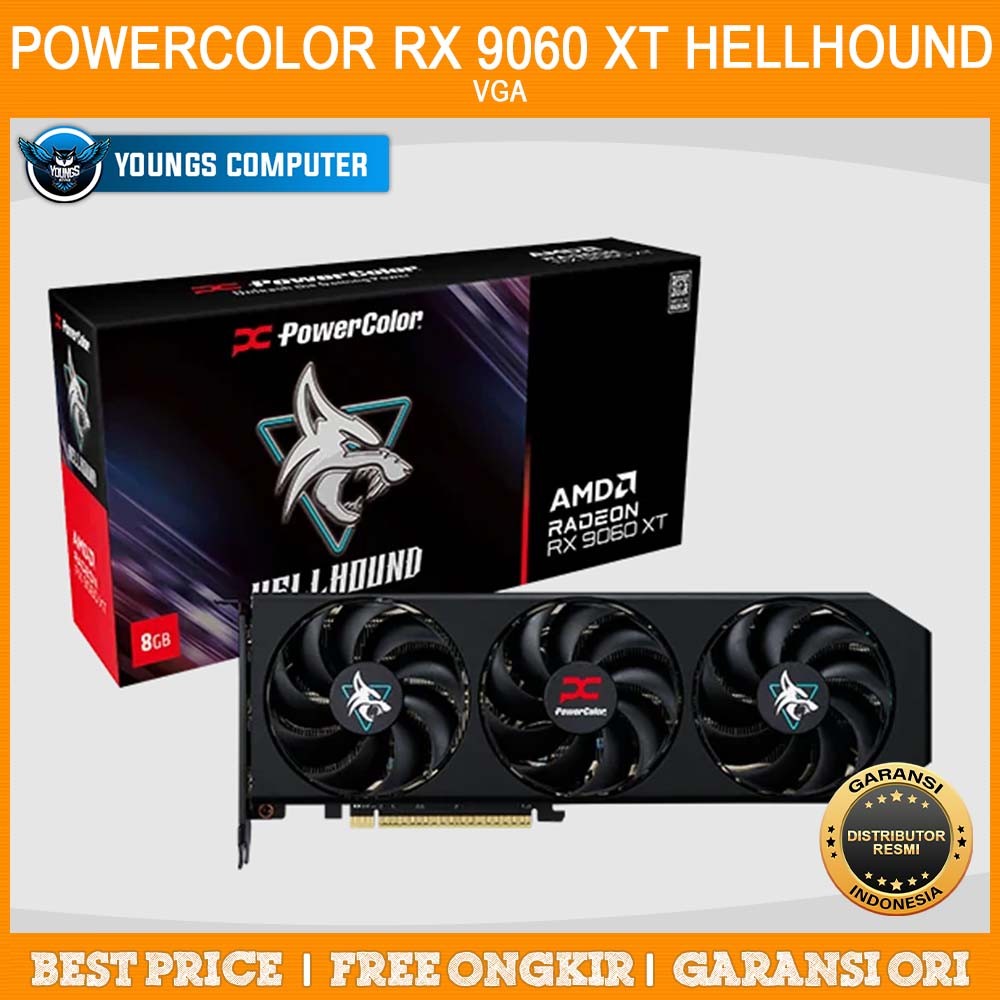 VGA PowerColor RX 9060 XT 8GB HellHound AMD Radeon RX9060 XT 8GB GDDR6