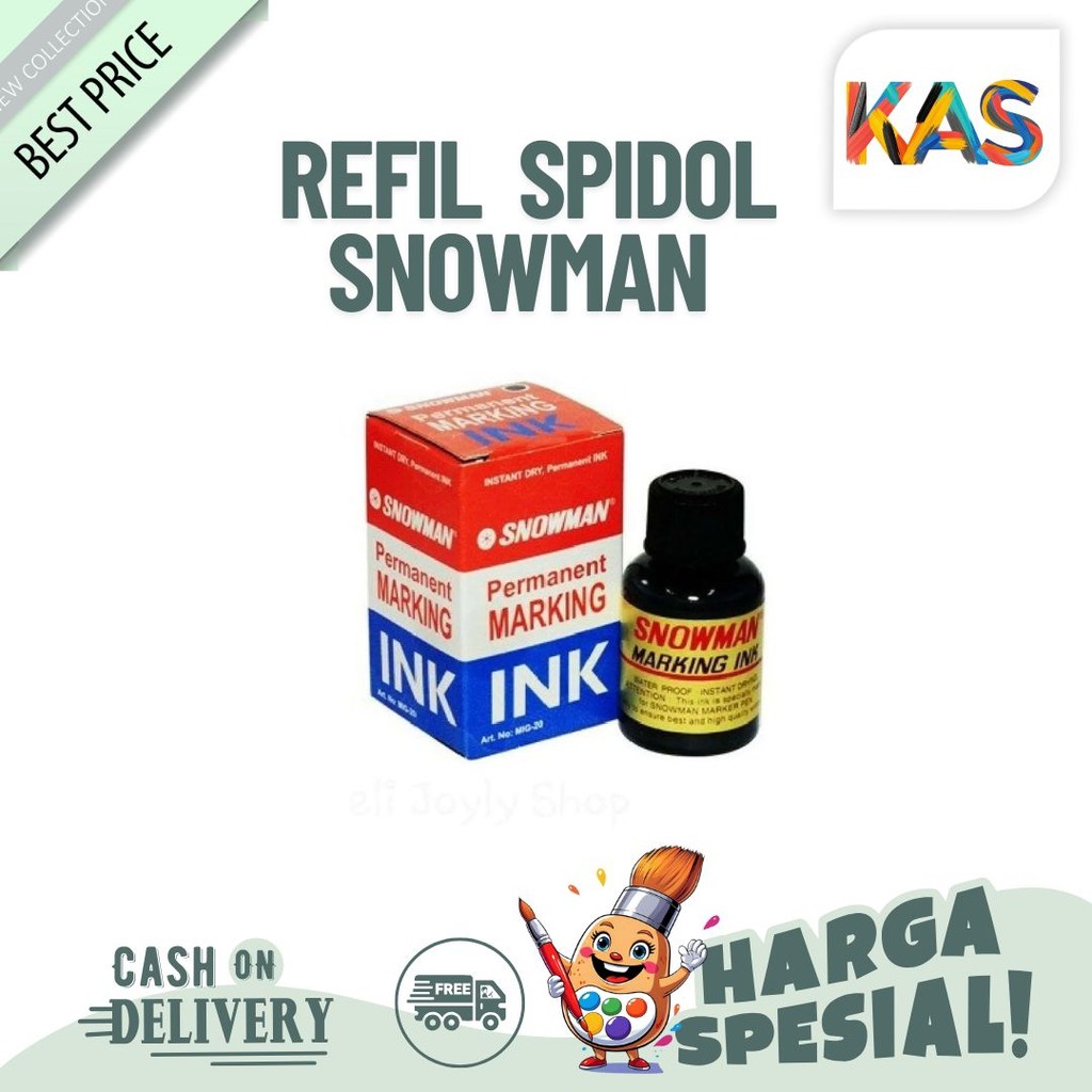 

Refil Spidol Snowman Permanent Tinta Hitam Satuan