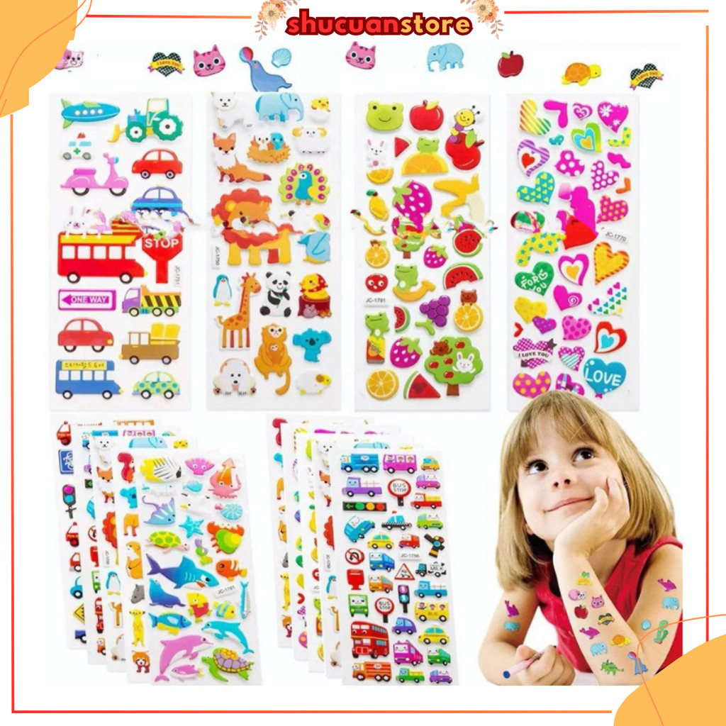 

SH STIKER 3D ANAK STICKER TIMBUL MAINAN TEMPEL KARAKTER EMBOSSED STICKER 30 cm SS009