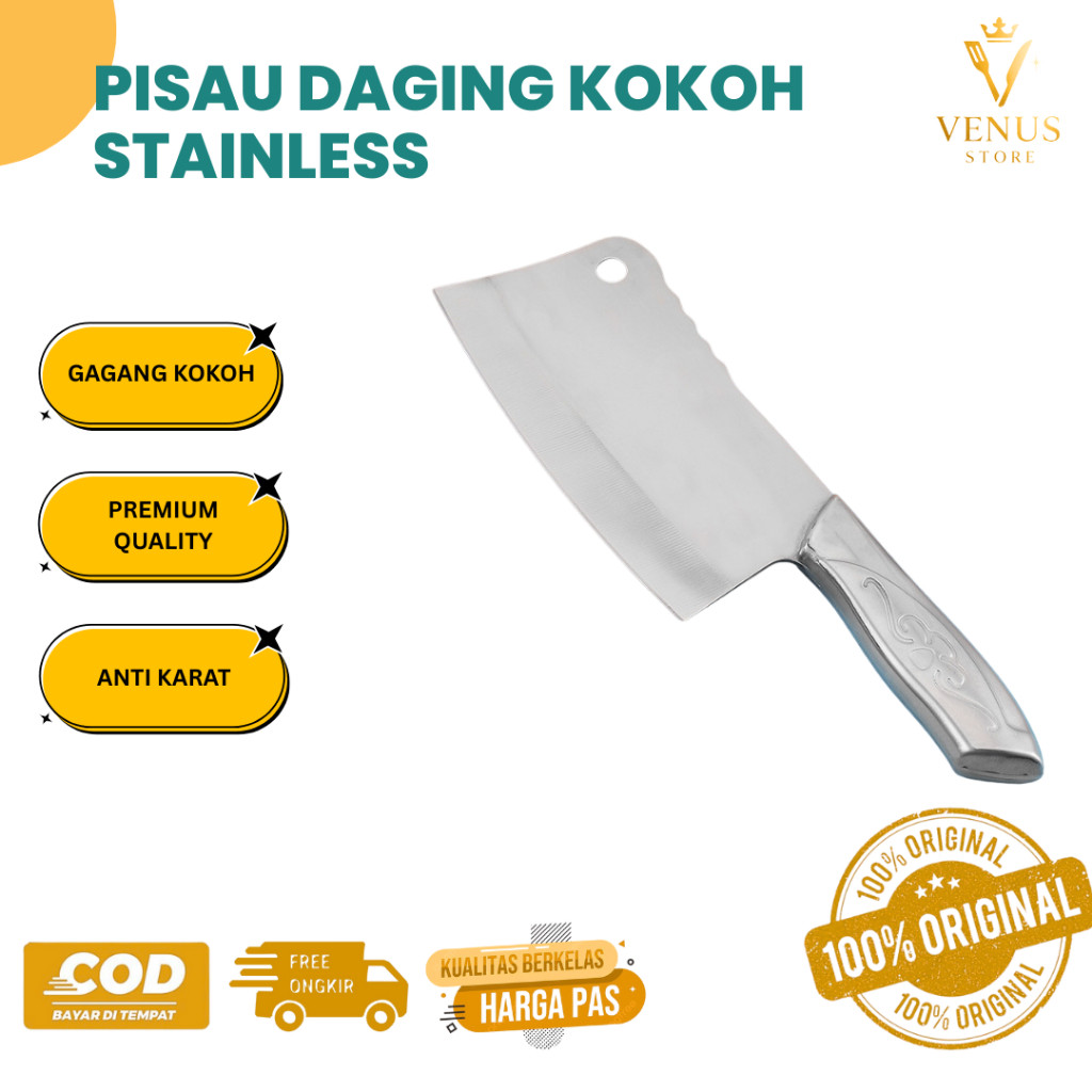 Pisau Pemotong Tulang  Sapi | Pisau Daging Tajam Serbaguna